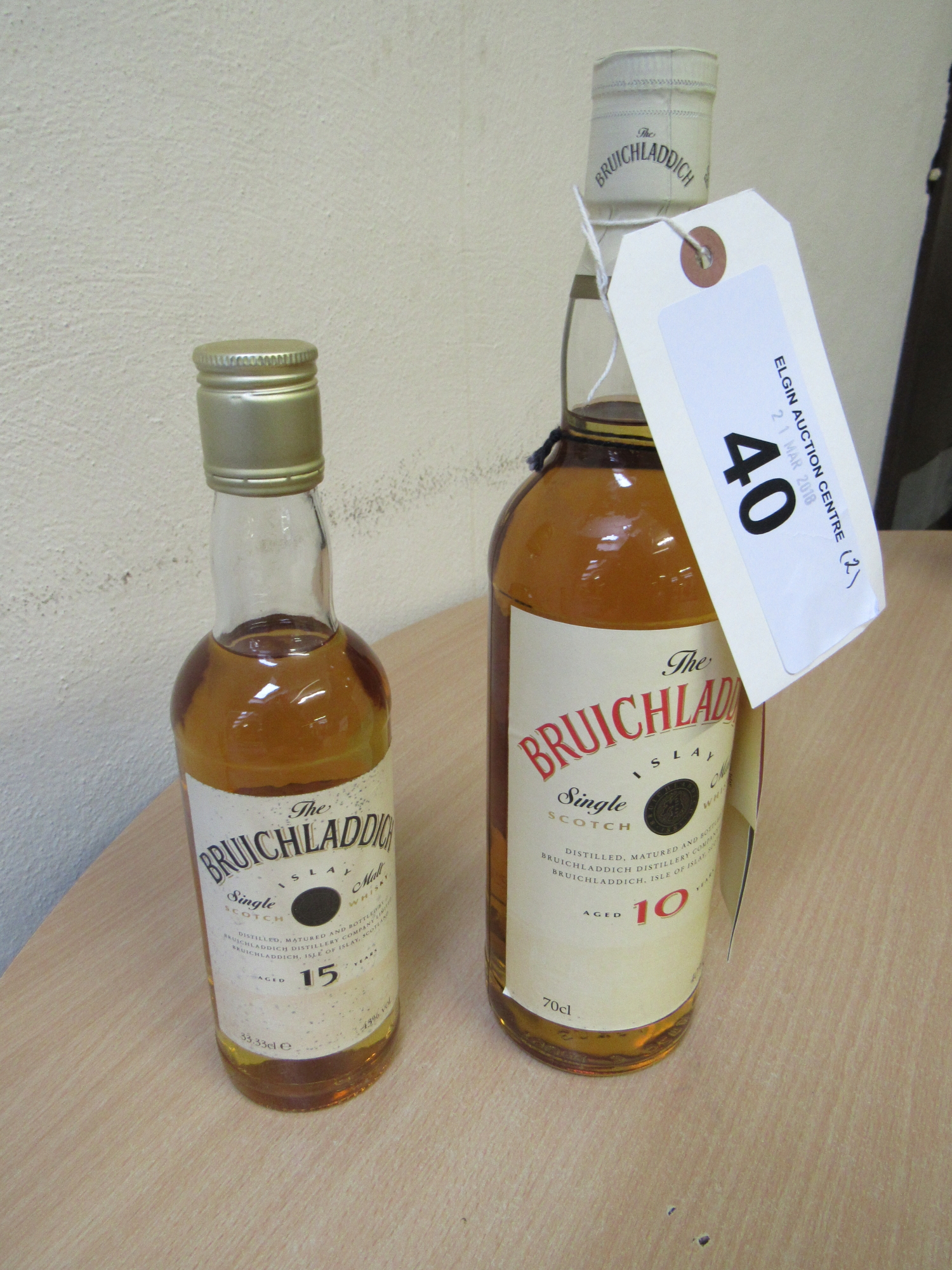 2 X BRUICHLADDICH -70CL 10 Y O 40% VOL & 33.3CL 15 Y O 43% VOL - Bild 3 aus 4