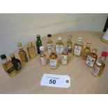 15 ASSORTED WHISKY MINIATURES