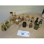 15 ASSORTED WHISKY MINIATURES