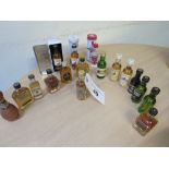 17 ASSORTED WHISKY MINIATURES