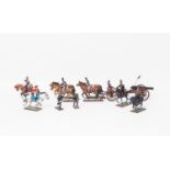 DISTLER FIGUREN WATERLOO-SERIE 8-teiliges Konvolut, feine, handgearbeitete Metallfiguren,