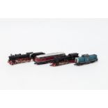 FLEISCHMANN PICCOLO vier Loks 7078/7160/7230/7232, Spur N, 1x Tenderlok der DB 7078: schwarz, BN