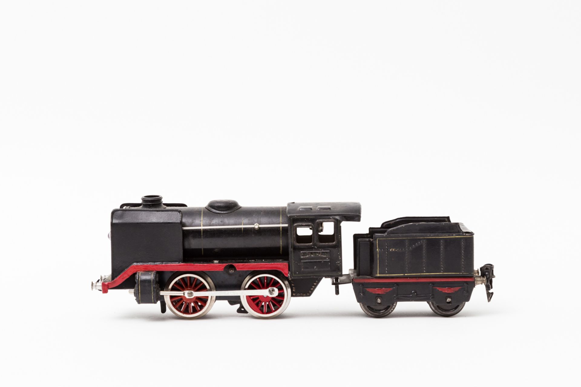 MÄRKLIN Uhrwerk-Dampflok R 900 B, Spur 0, 1938-1940, Blech, mattschwarz lack., auf Unterseite