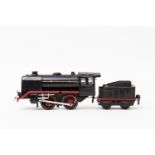 MÄRKLIN Uhrwerk-Dampflok R 920, Spur 0, 1938-1940, Blech, mattschwarz lack., auf Unterseite