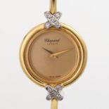 CHOPARD Damenschmuckuhr VINTAGE! GG 18K mit 4 diamantbes. WG-X-Elementen, Handaufzugswerk,