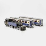 LGB Personenzug "Orient-Express" 70685, Spur G, limit. Auflage, blau/beige, bestehend aus Mallet-