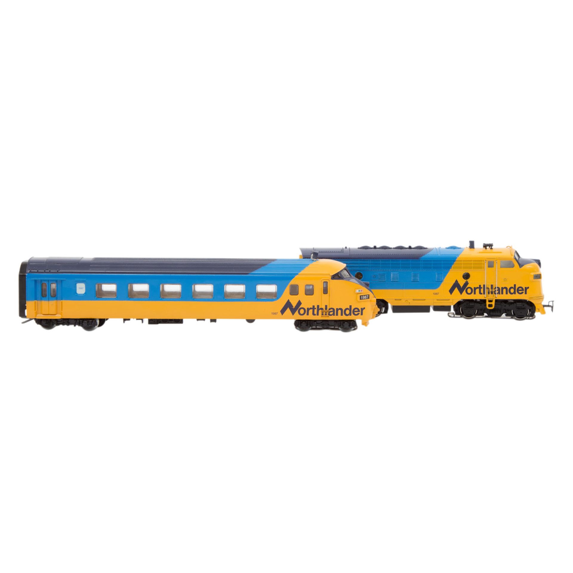 MÄRKLIN Triebwagenzug "Northlander", Spur H0, Guss- bzw. Kunststoff-Gehäuse, blau/gelb, 4-teilig, - Bild 2 aus 5