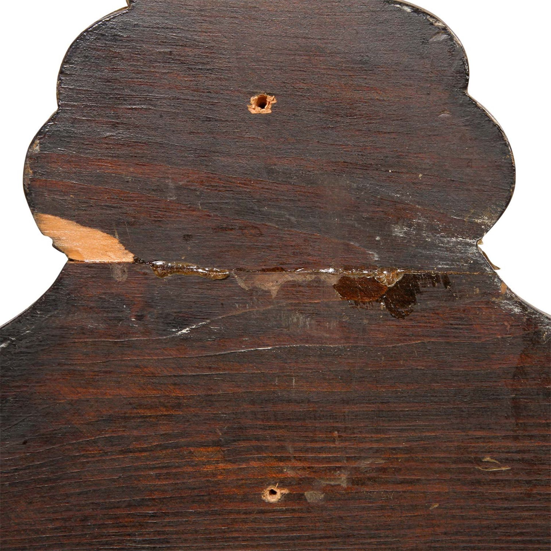 SUPRAPORTE Ende 19. Jhd., aus Holz geschnitzt, durchbrochen gearbeitet, mit Blattwerk und - Bild 3 aus 3