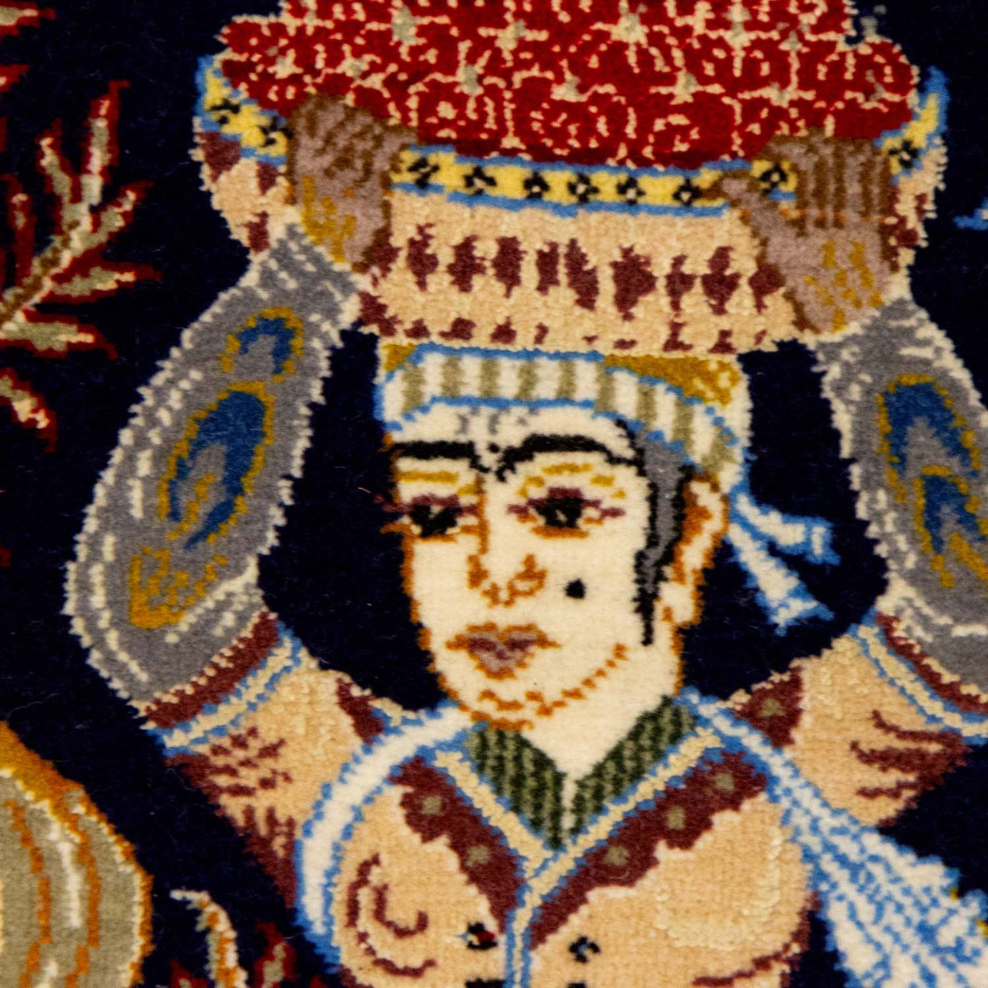 Orientteppich. ISHAHAN/PERSIEN, 20. Jh., ca. 163x108 cm der dunkelblaugrundige Fond des - Bild 3 aus 3