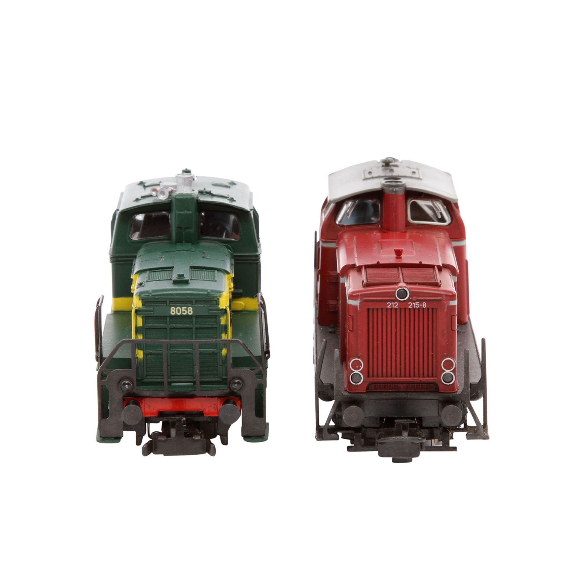 MÄRKLIN zwei Dieselloks 3072/3149, Spur H0, Kunststoff-Gehäuse, 3072: rot, BR 212 der DB, BN 212 - Bild 2 aus 8