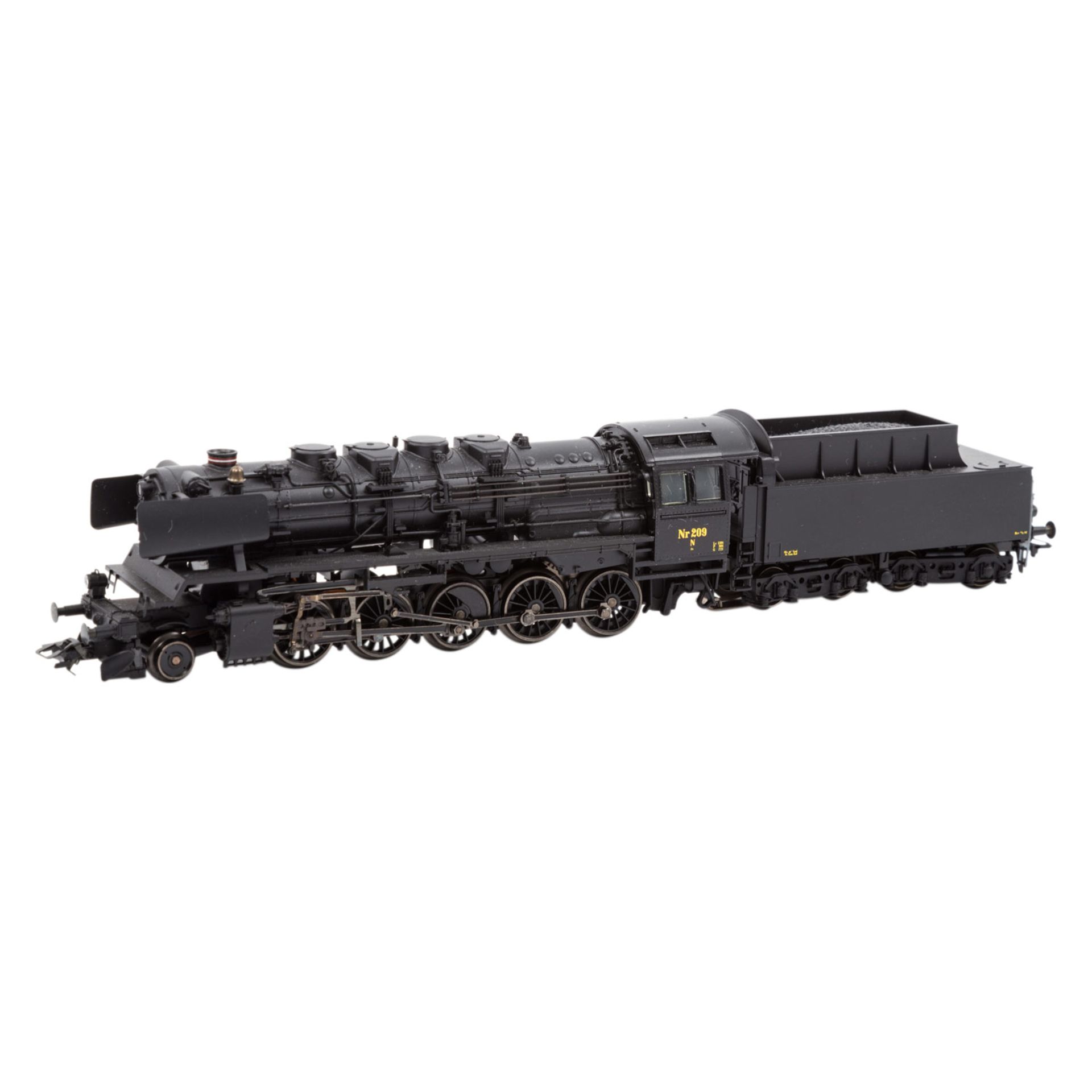 MÄRKLIN Schlepptenderlok 37846, Spur H0, Kunststoff-Gehäuse, schwarz, BR N der DSB, BN 209. Im - Bild 2 aus 3