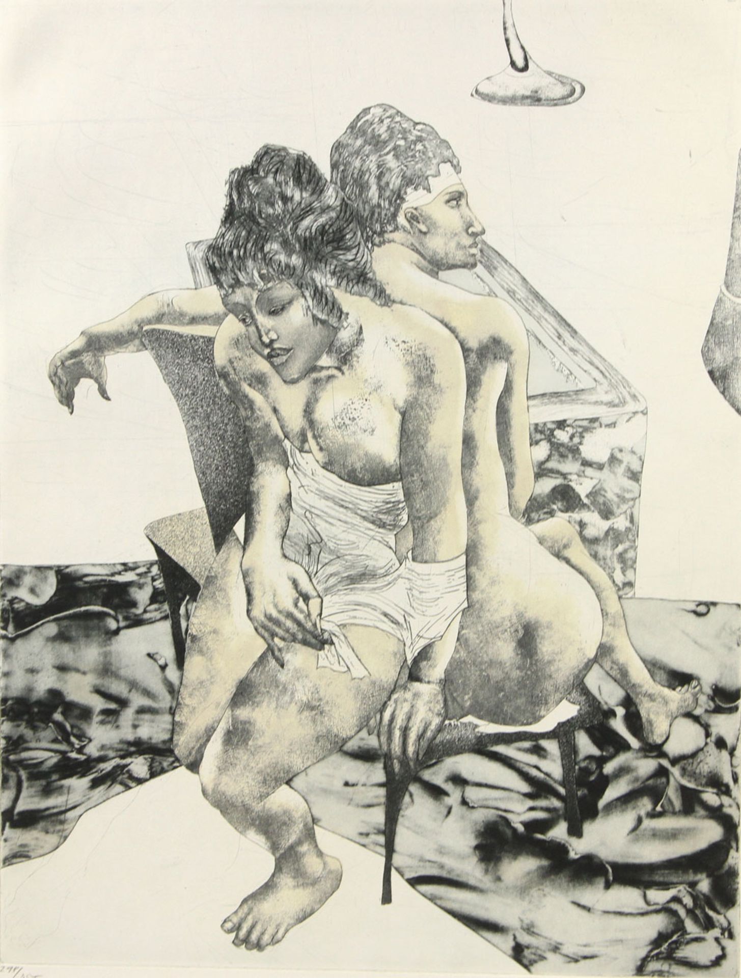 KNOKE, HEINZ (1922 - 1991): Zwei weibliche Akte. Radierung, rechts unten sign. u. dat. '72, num.