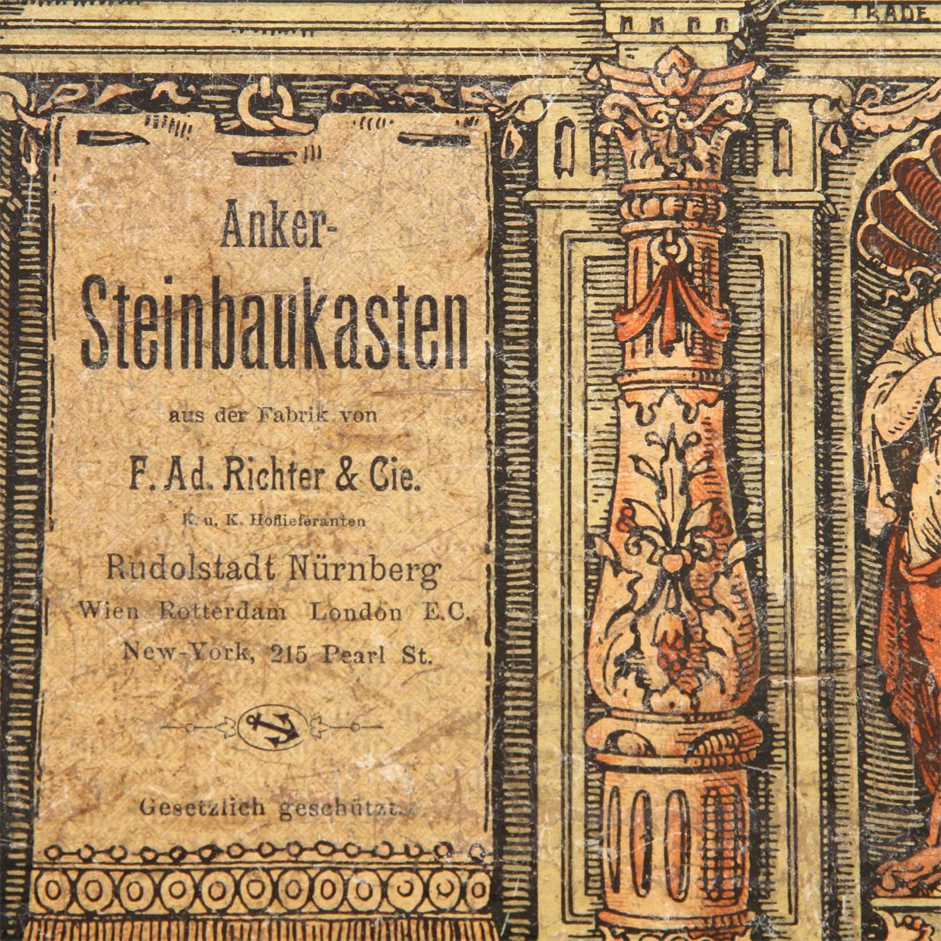 F. AD. RICHTER & CIE. Anker-Steinbaukasten Nr. 5, Grundkasten, neue Folge, kleines Kaliber, im - Bild 2 aus 13