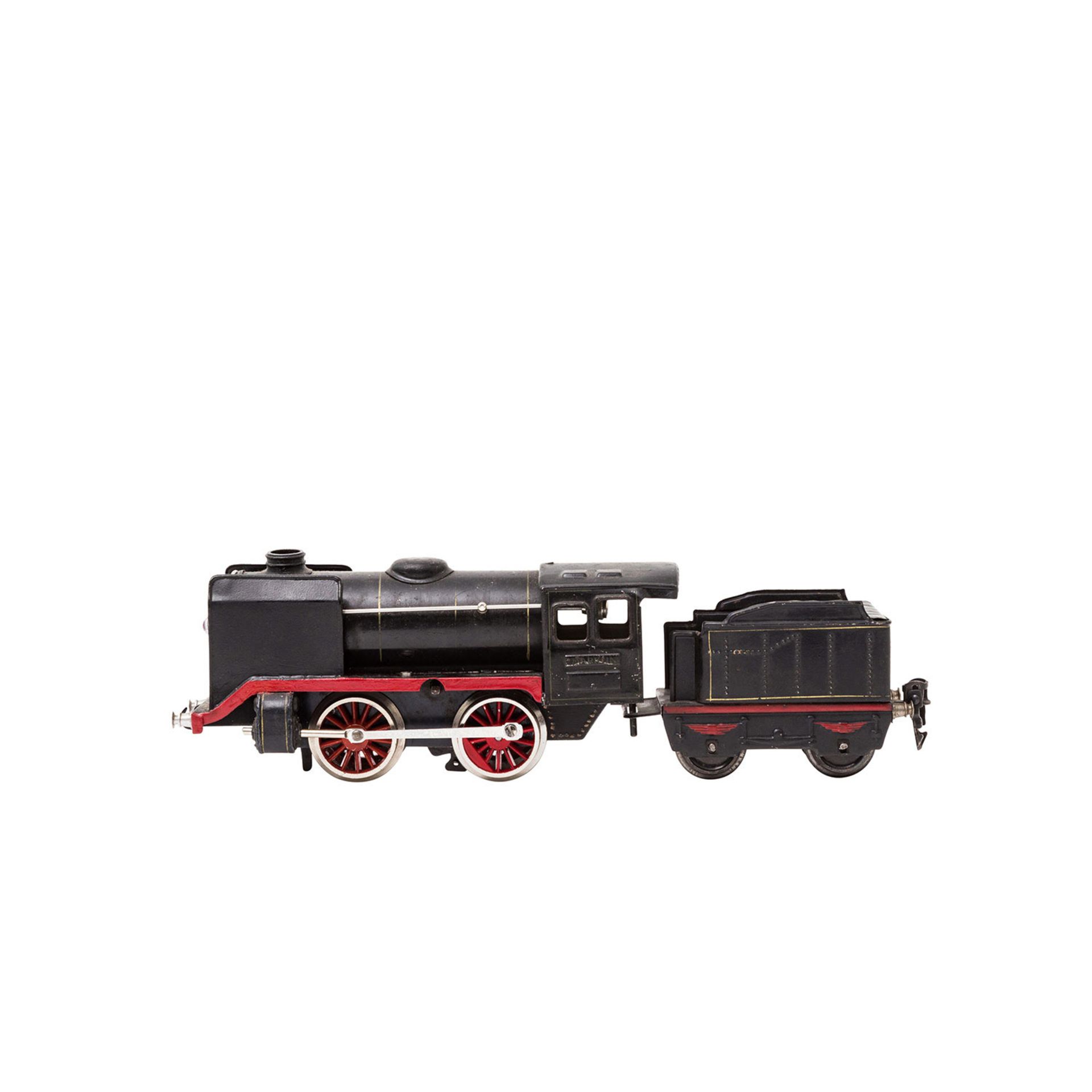 MÄRKLIN Uhrwerk-Dampflok R 900 B, Spur 0, 1938-1940, Blech, mattschwarz lack., auf Unterseite