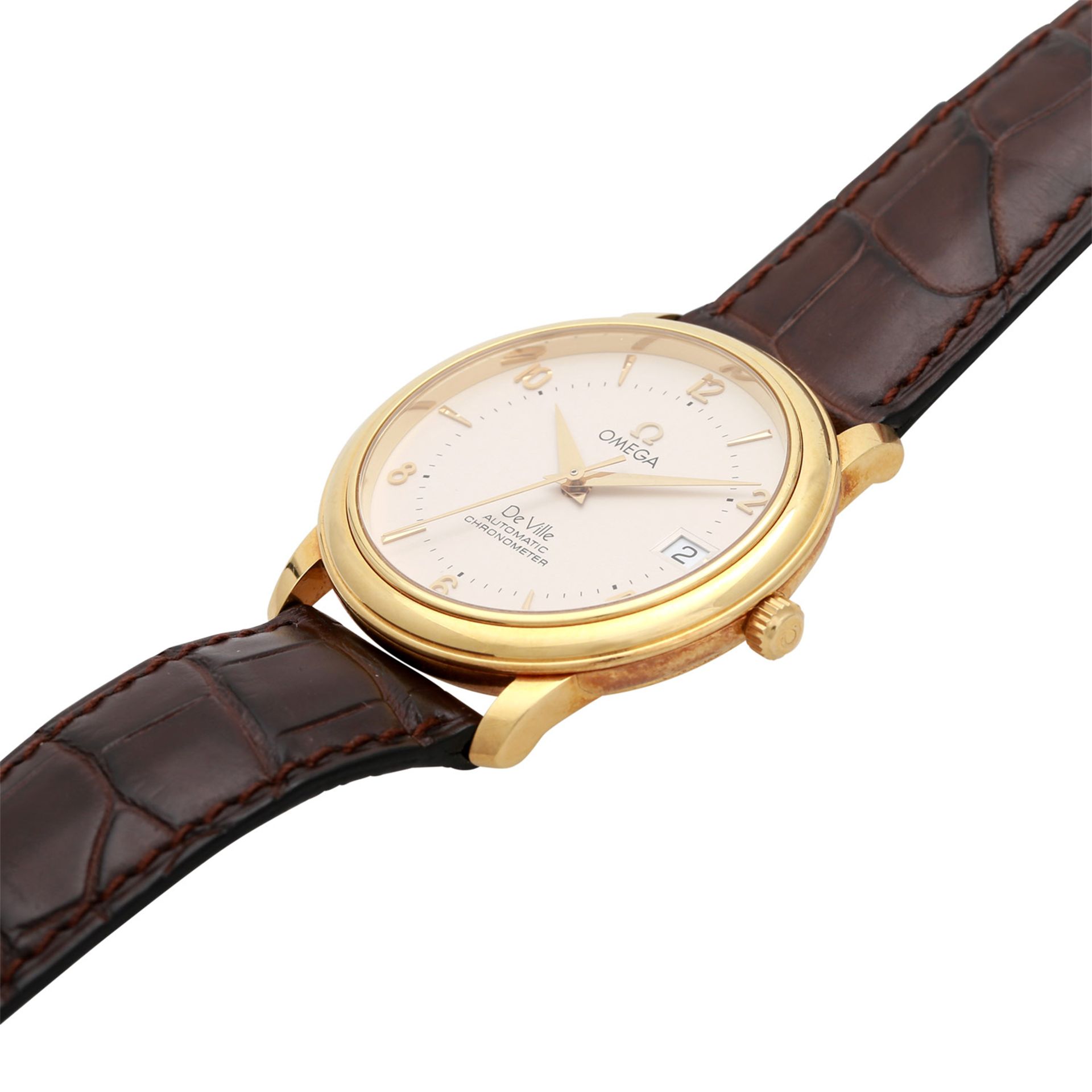 OMEGA De Ville "Dresswatch" Armbanduhr, Ref. 168.1050, ca. 1990/2000er Jahre. Gold 18K. Automatic- - Bild 4 aus 4