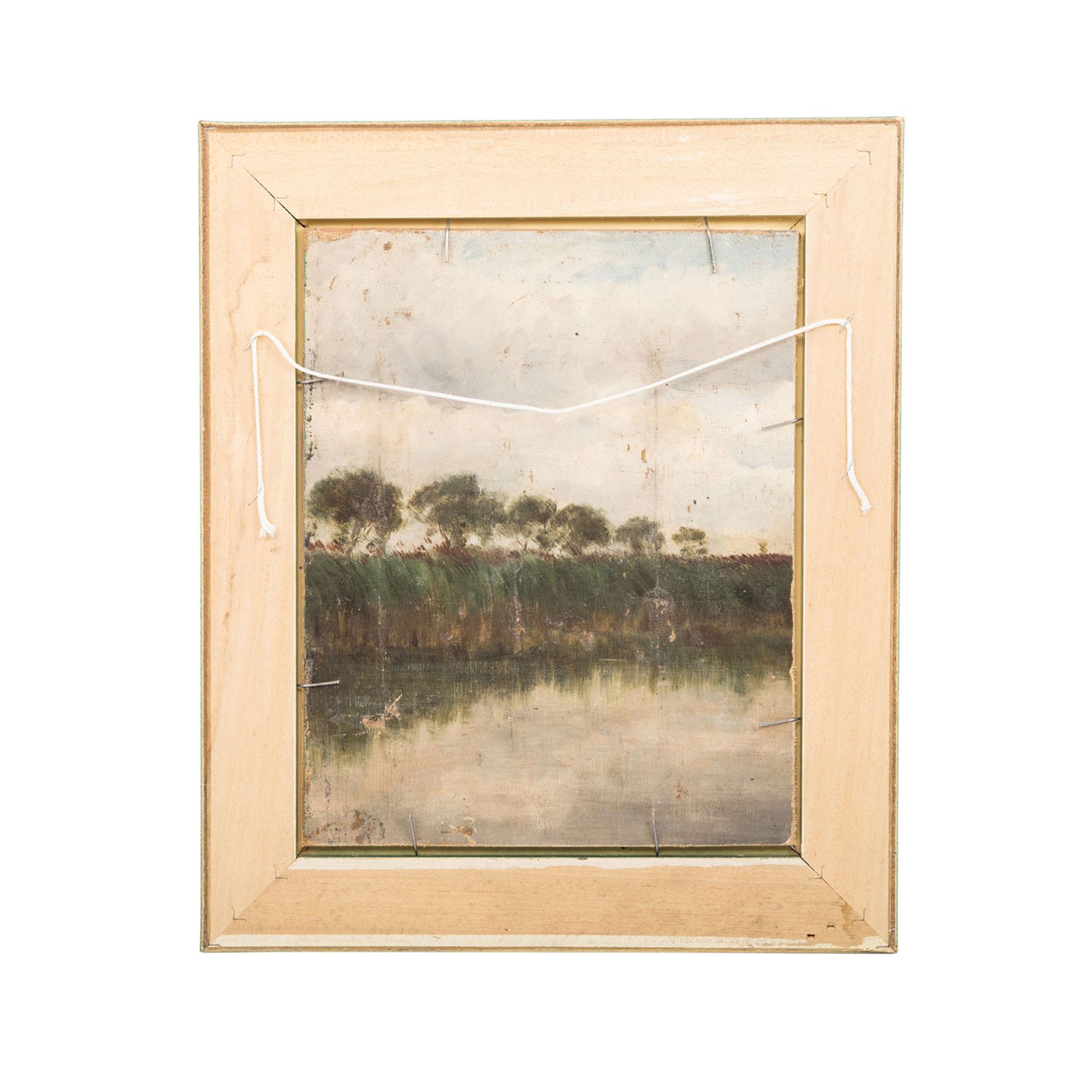 ARTZ, CONSTANT (1870-1951), "Entenfamilie am Ufer unter Birken", u.re. sign., Öl auf Holz, ca. 29, - Bild 4 aus 4