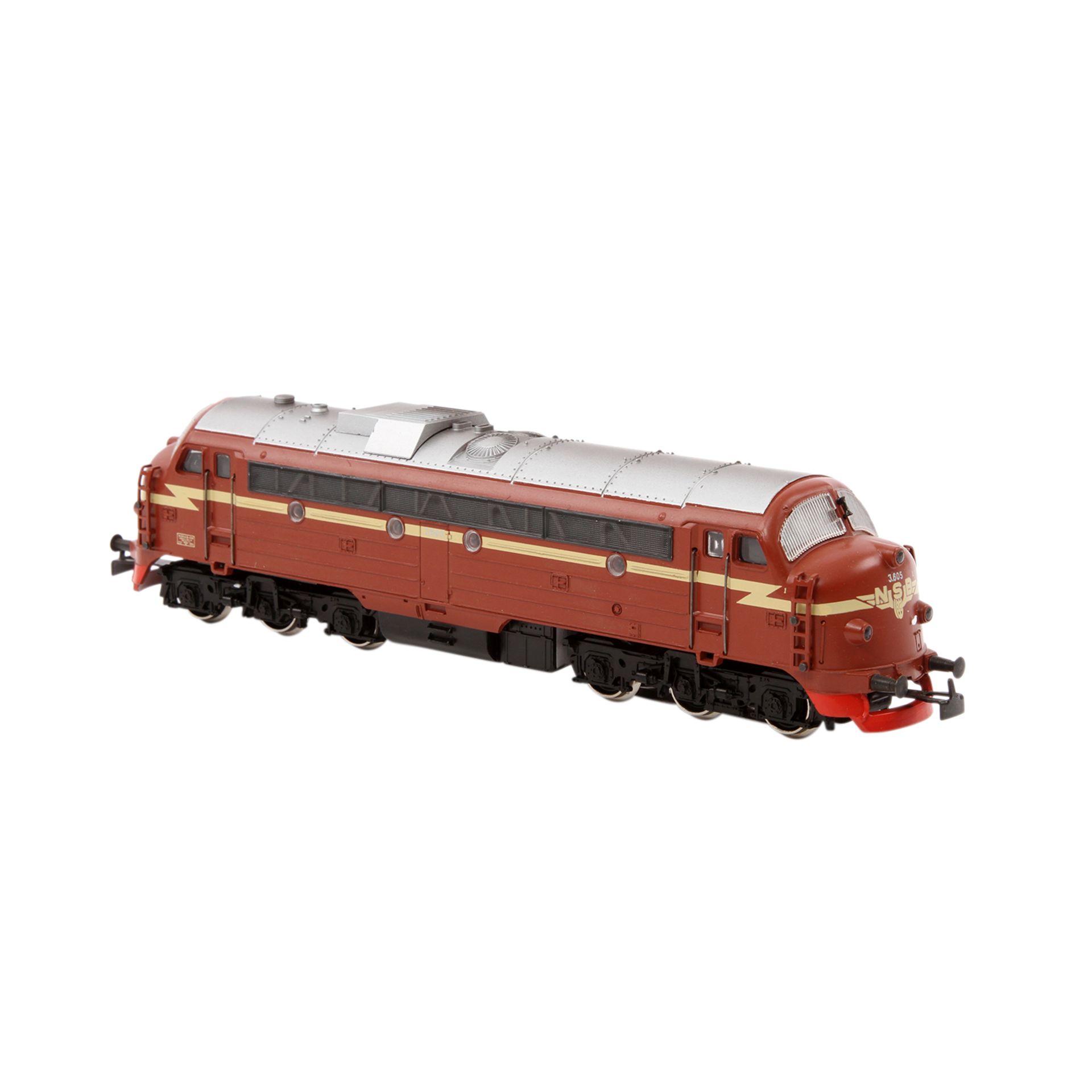 MÄRKLIN Diesellok 3143, Spur H0, Guss-Gehäuse, rotbraun, BR Di 3 der NSB, BN 3.605. Im