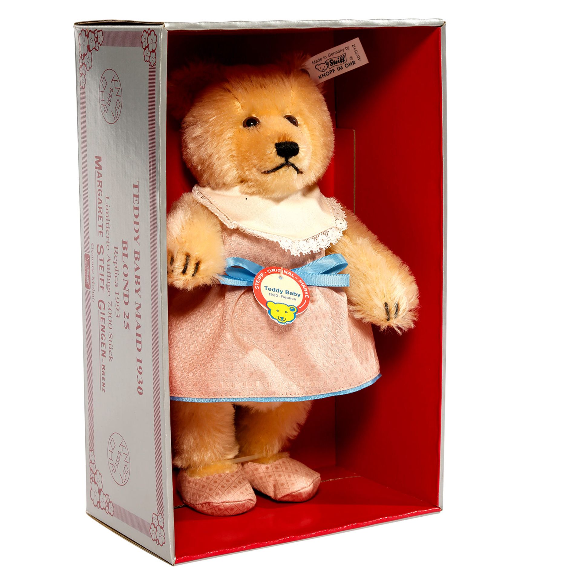 STEIFF Teddy Baby Maid und Teddy Baby Bub Nr. 407512/407529, 1993, Replik v. 1930, limit. Aufl. - Bild 8 aus 9