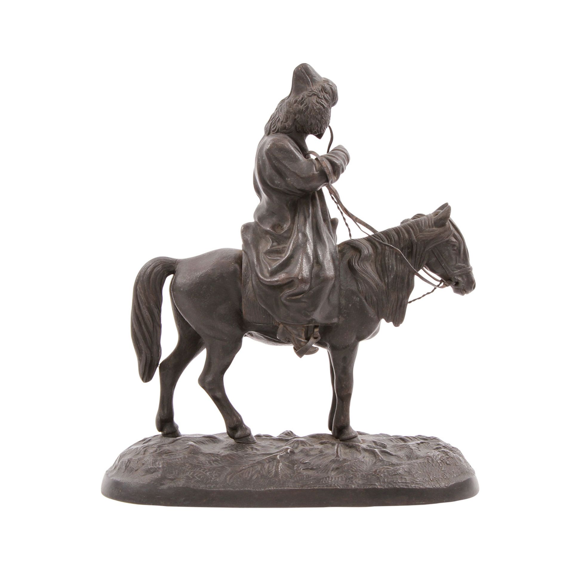 TOROKIN, VASSILY FEDOROVICH, nach (1845-1912), "Kosake zu Pferd", Eisenguss, geschwärzt, - Bild 4 aus 10