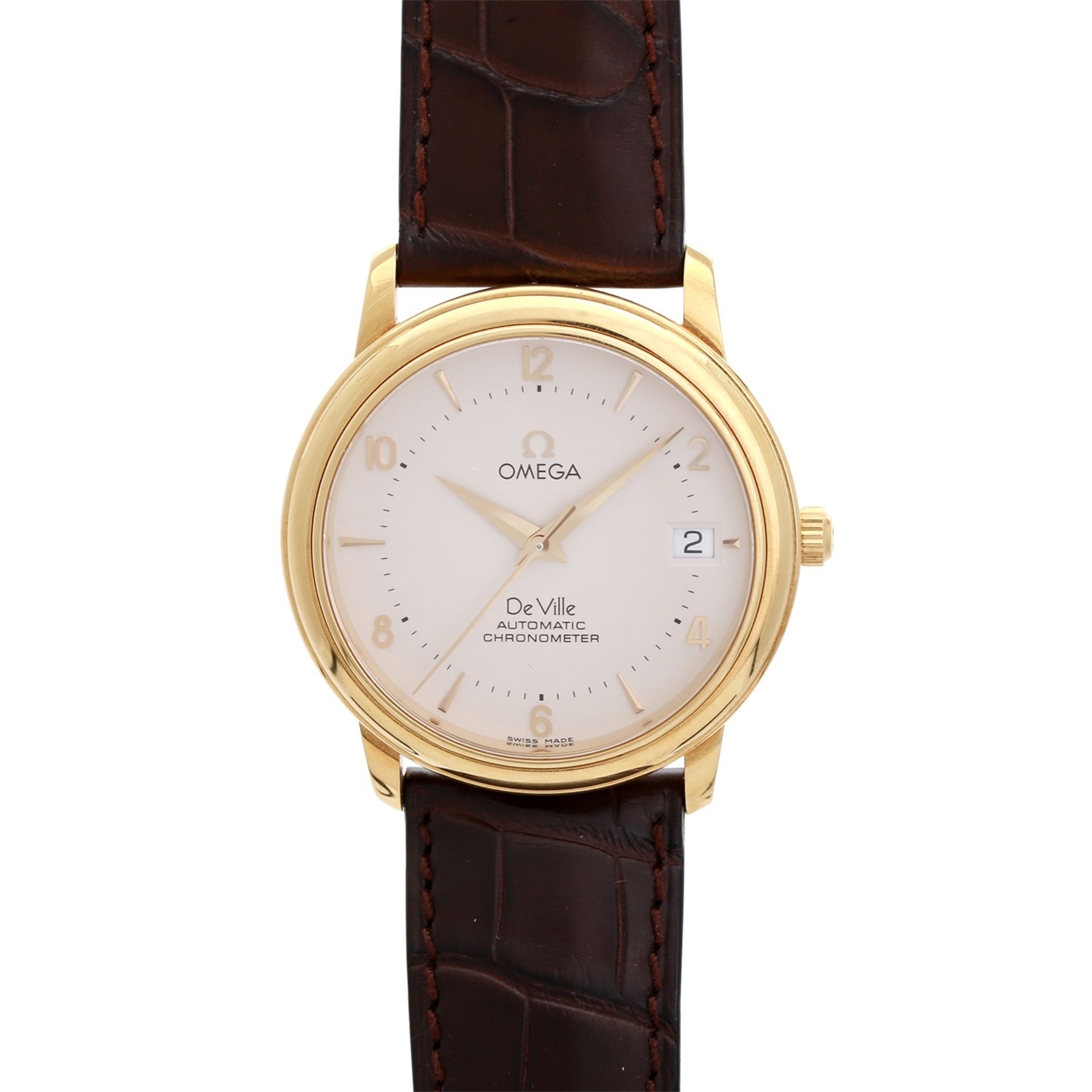 OMEGA De Ville "Dresswatch" Armbanduhr, Ref. 168.1050, ca. 1990/2000er Jahre. Gold 18K. Automatic-