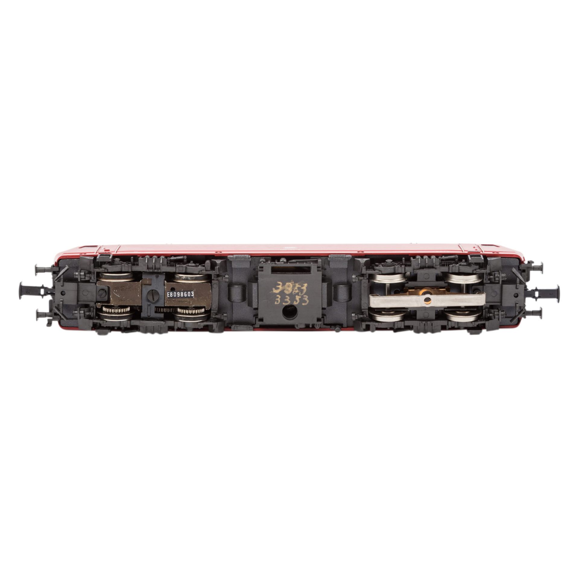 MÄRKLIN drei E-Loks 3054/3353/3357, Spur H0, Kunststoff-Gehäuse, bestehend aus 3054: beige/rot, BR - Bild 4 aus 6