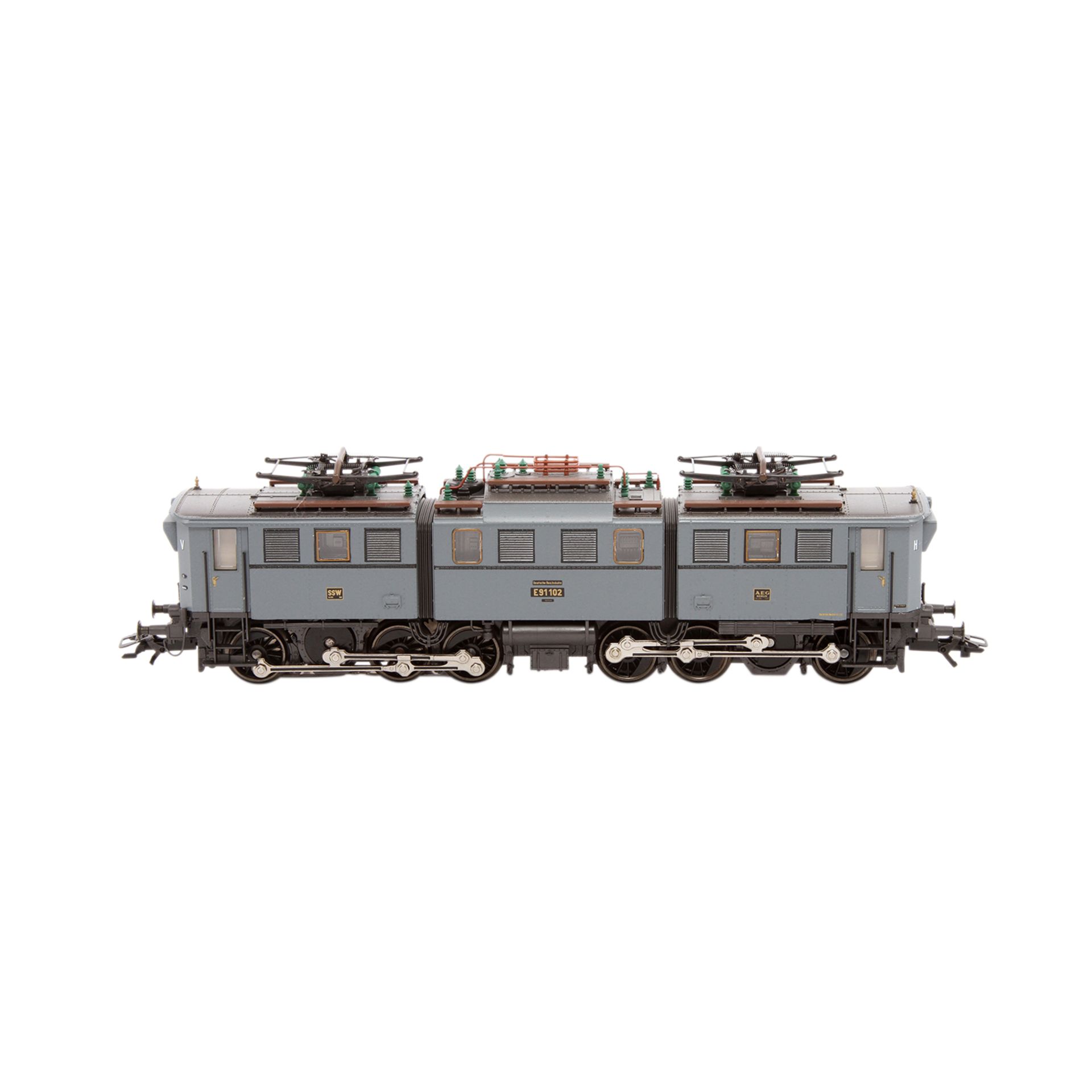 MÄRKLIN E-Lok 3528, Spur H0, Guss-Gehäuse, grau, BR E 91 der DR, BN E91 102, 3-teilige Gelenkbauart. - Bild 3 aus 8