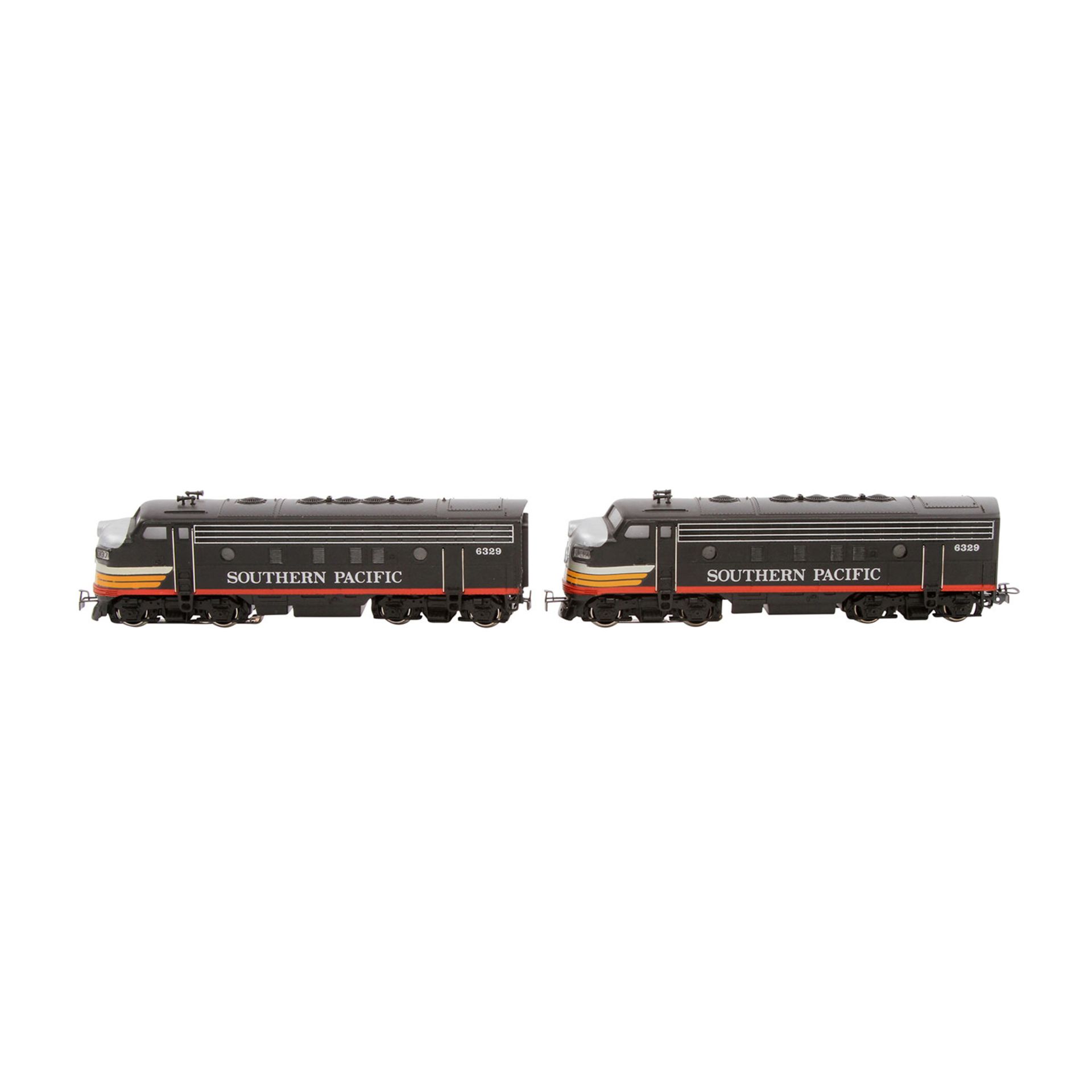 MÄRKLIN Doppel-Diesellok 3129/4129, Spur H0, Guss-Gehäuse, schwarz, bez. "Southern Pacific", BR F7 - Bild 3 aus 8