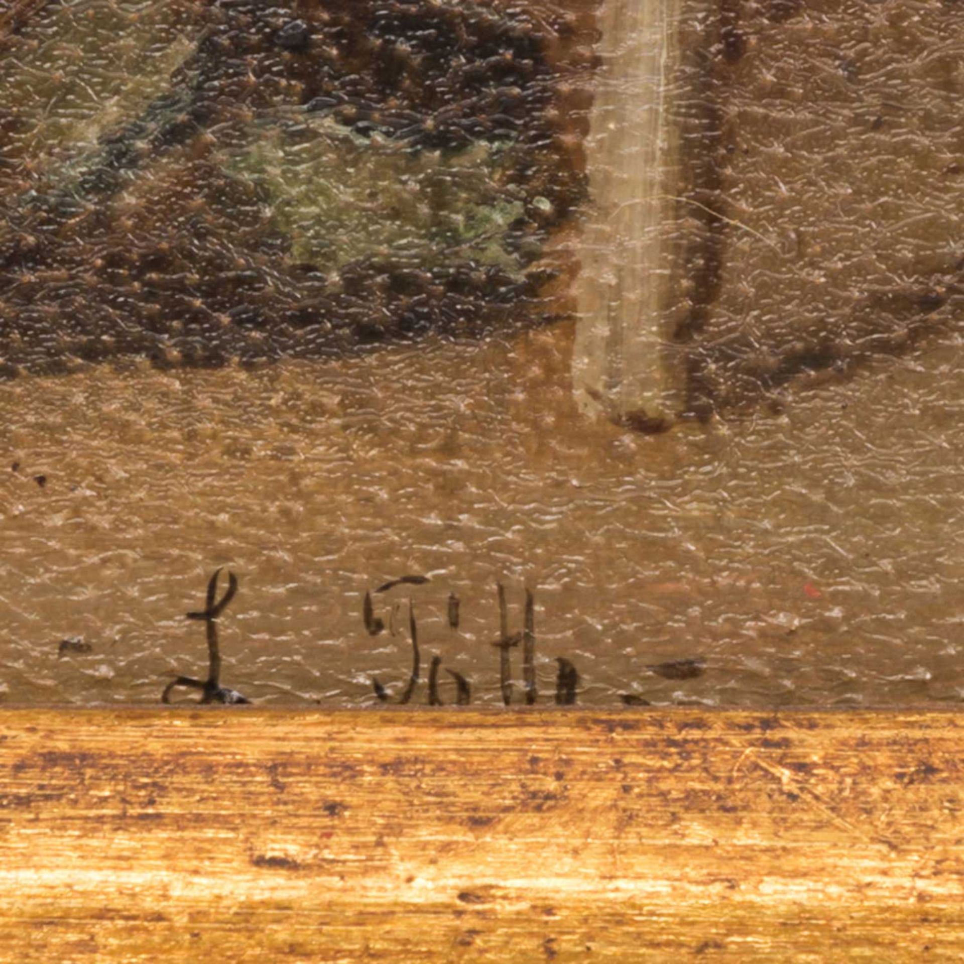 POTTER, L. (Maler 19./20. Jh.), "In der Wirtsstube", beim Trinkgelage, u.re. sign., Öl auf Holz, ca. - Bild 3 aus 4