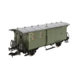 MÄRKLIN Packwagen 5434, Spur 1, grün, BN 0116 912 Stg, 2-achsig, 2 Schiebetüren. Im