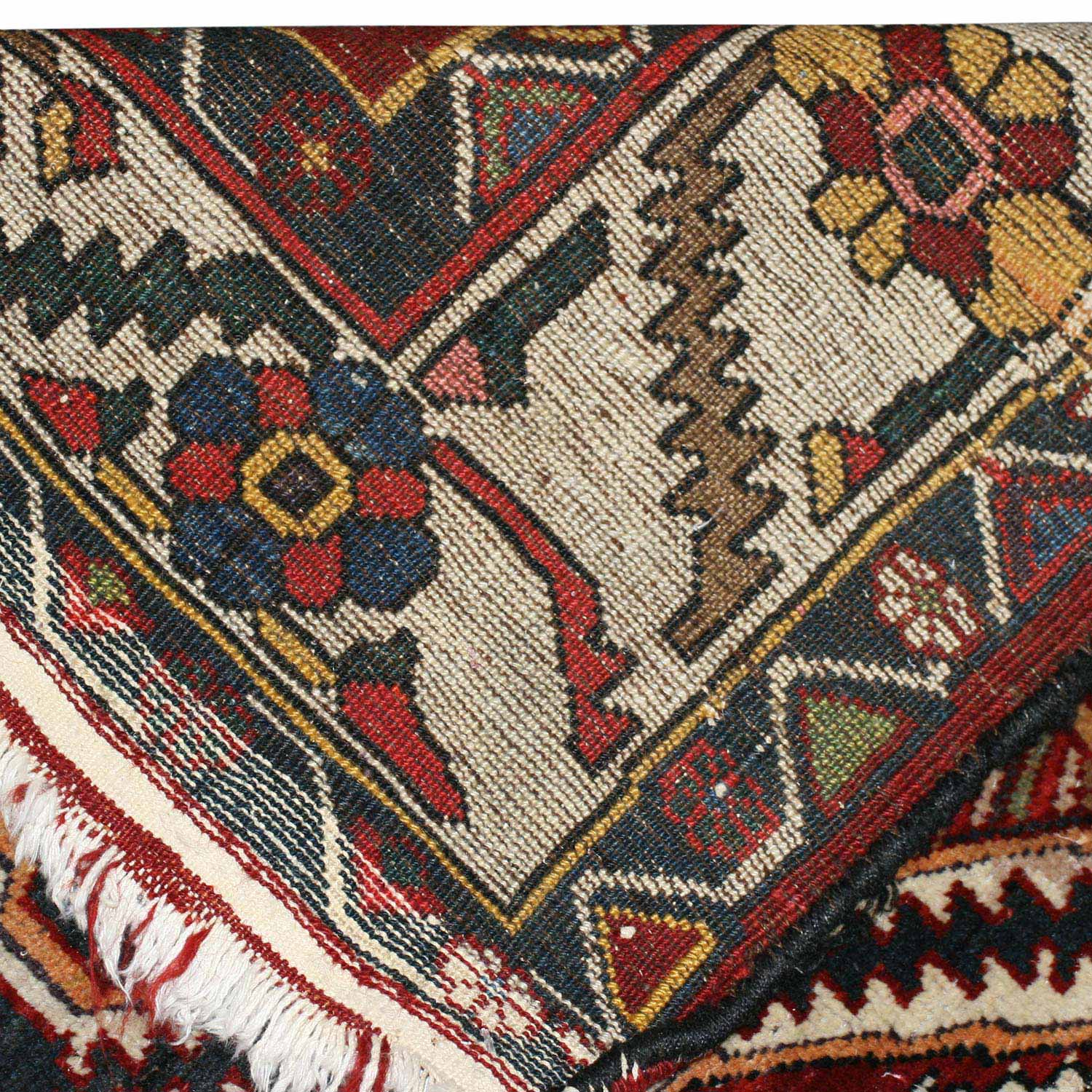 Orientteppich. PERSIEN/IRAN, 20. Jh., 218x147 zwei stangenartig verbundene Rauten dominieren den - Image 3 of 3