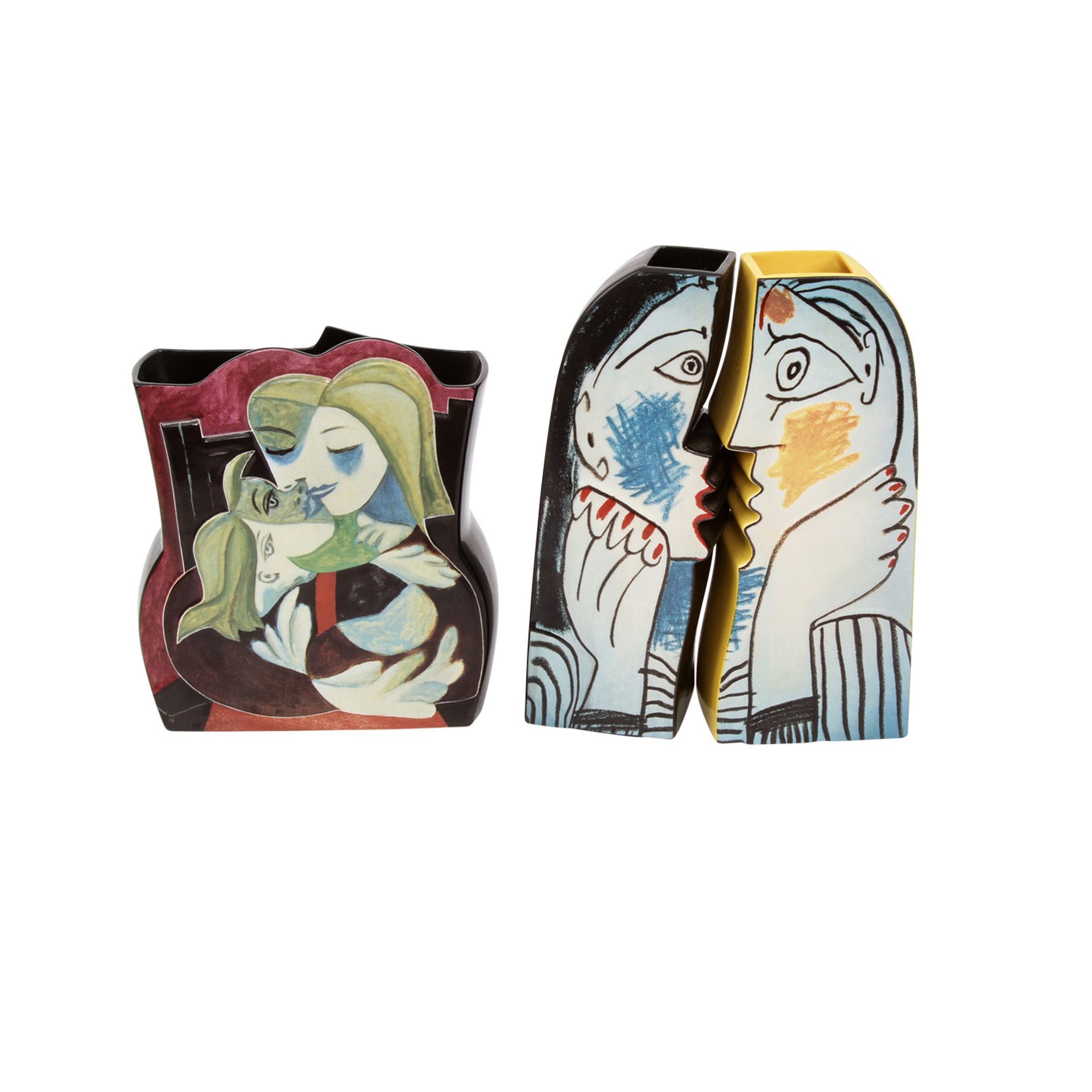 GOEBEL "Artis Orbis- Homage Collection to Picasso", 3 Vasenobjekte, 20. Jh. 1x Vase "Woman & Child