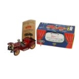 SCHUCO Oldtimer 1225, Blech, dunkelrot, Mercer Typ 35J/1913, lenkbare Vorderachse, gummibereift,