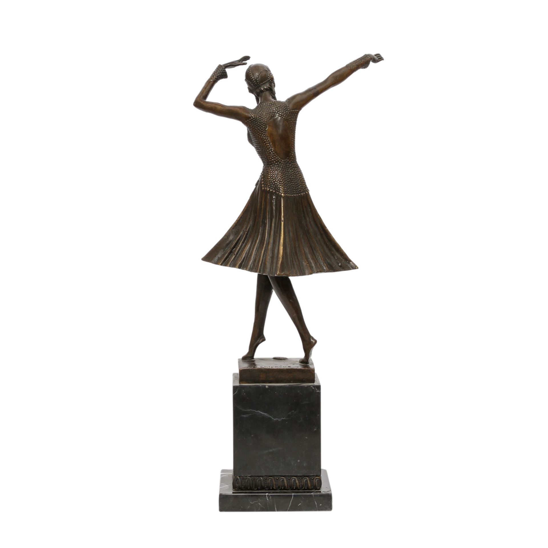 Nach CHIPARUS, Demetre Haralamb (1886-1947) 'Tänzerin', 20. Jhd. Bronze einer stehenden Tänzerin - Image 3 of 7