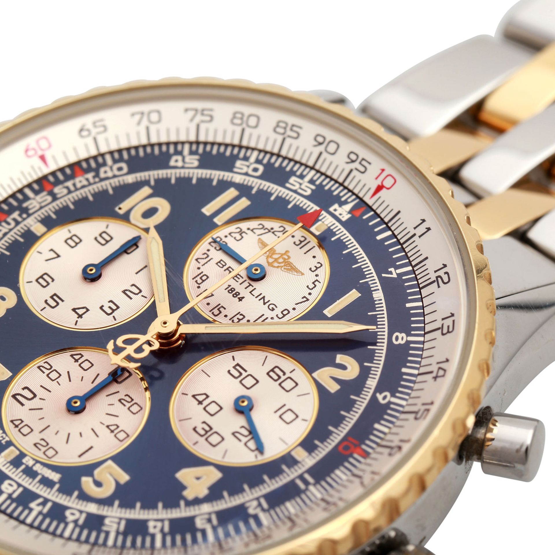 BREITLING Navitimer Airborne Chronograph Herrenuhr, Ref. D 33030, 1990er Jahre. Edelstahl/Gold - Image 5 of 6