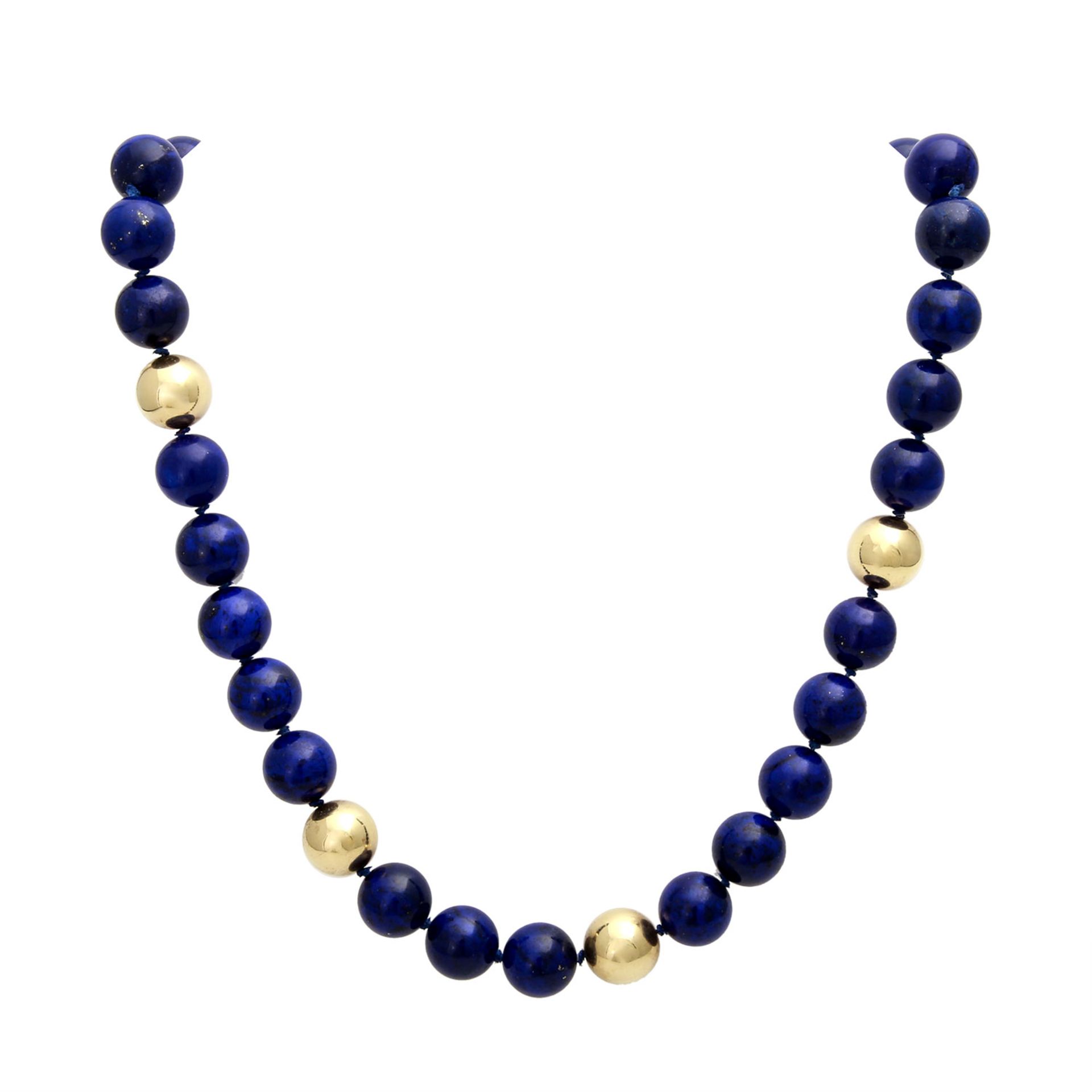 Set Kette und Armband aus Lapislazuli, tiefblaue Kugeln, feine Qualität, KP: 1.320 €, Durchmesser - Image 2 of 4