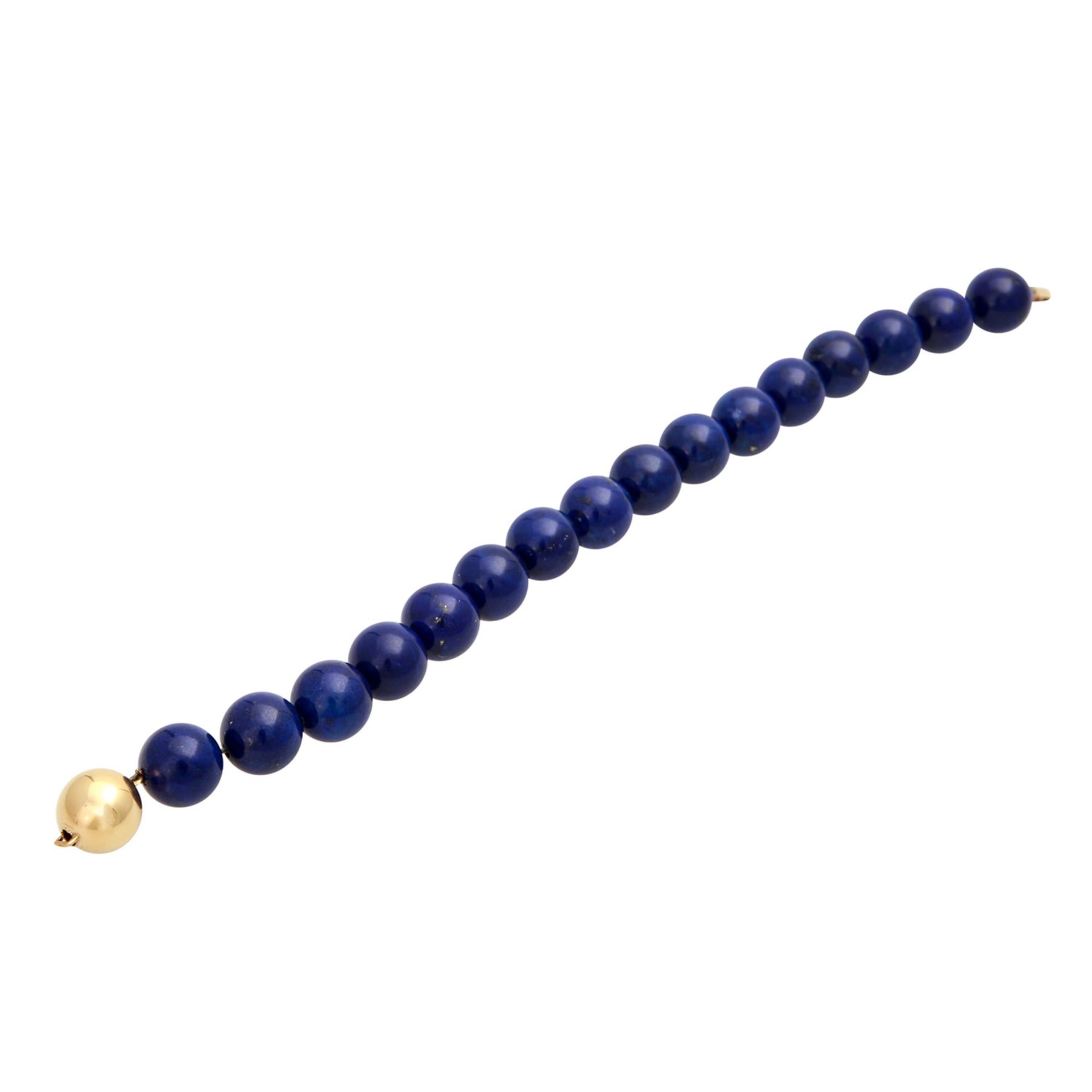 Set Kette und Armband aus Lapislazuli, tiefblaue Kugeln, feine Qualität, KP: 1.320 €, Durchmesser - Image 3 of 4