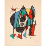 MIRO, JOAN (1893-1983), "Lithograph II", 1975, abstrahierte Darstellung einer Katze,