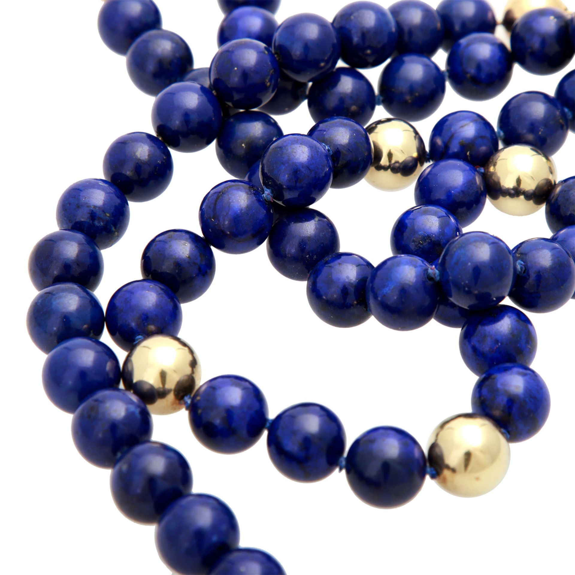 Set Kette und Armband aus Lapislazuli, tiefblaue Kugeln, feine Qualität, KP: 1.320 €, Durchmesser - Image 4 of 4