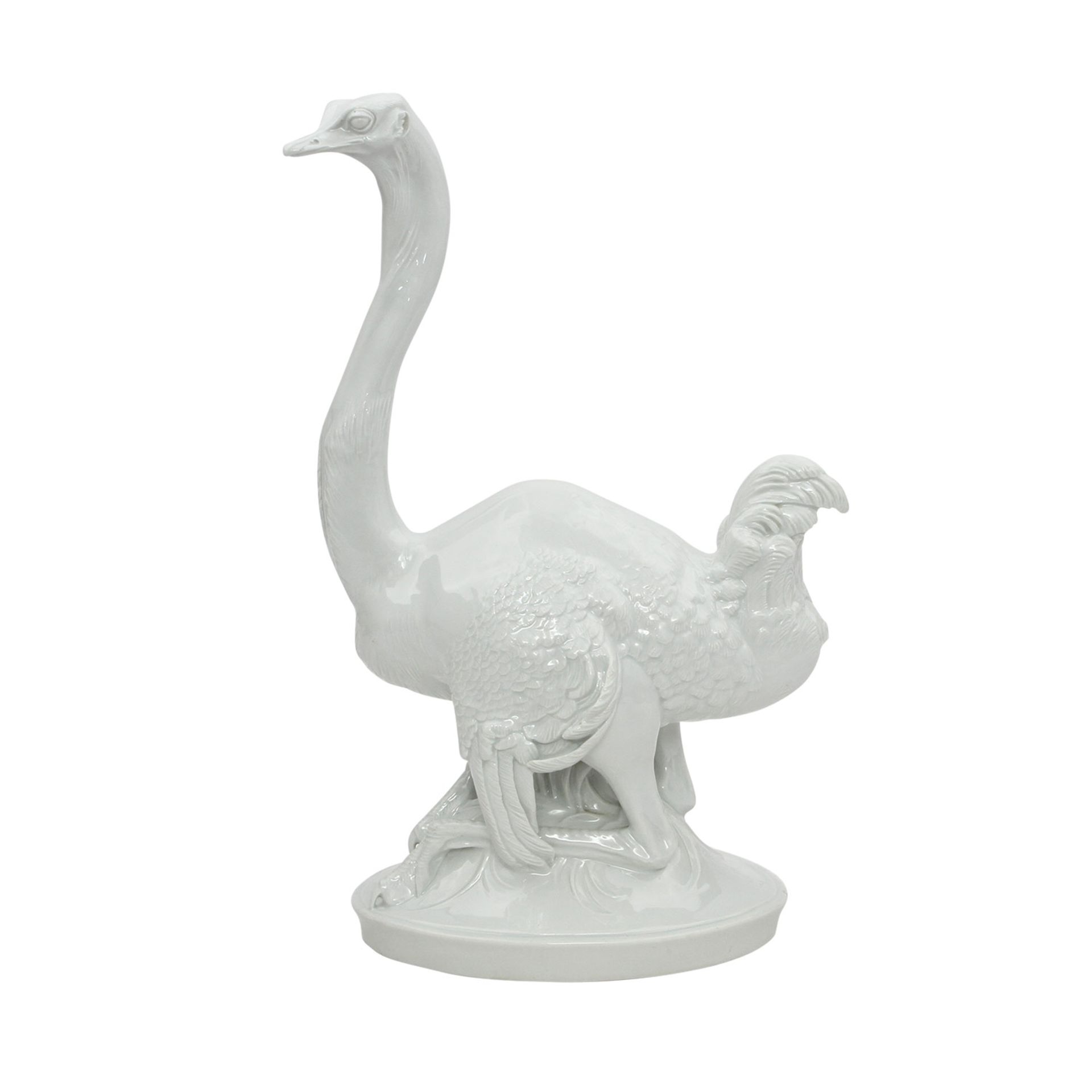 MEISSEN große Tierfigur "Strauß", Pfeifferzeit 1924-1934 Entwurf Paul Walther 1927, Weißporzellan, - Image 5 of 9