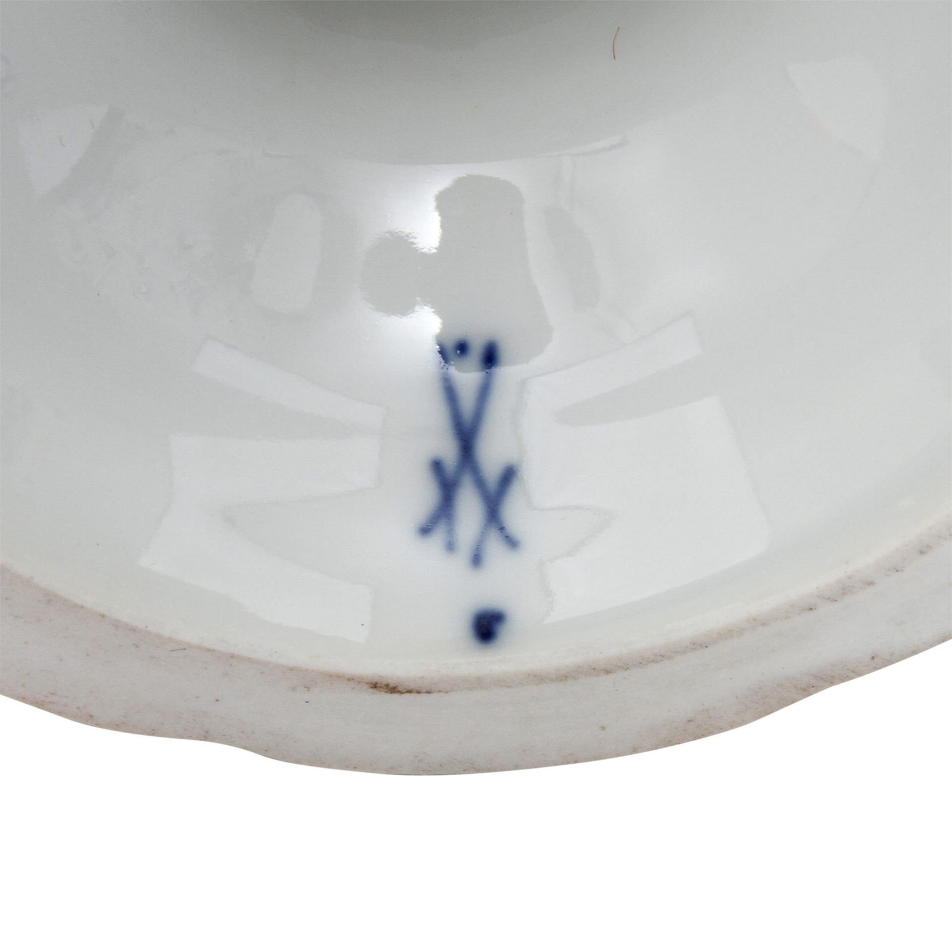 MEISSEN Prunkvase "B-Form", Pfeifferzeit 1924-1934. Kratervase auf verschraubtem Rundfuß, Vorder- - Image 7 of 7