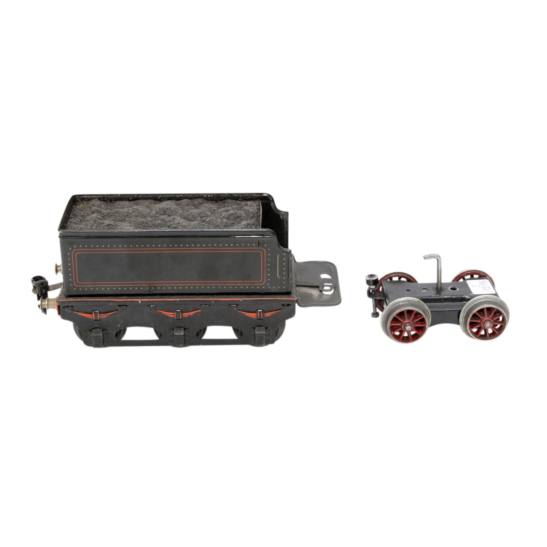 MÄRKLIN 20 Volt-Dampflok E 65/13041, Spur 1, 1926-1931, schwarz lithogr., vor- u. rückwärtsfahrend - Image 9 of 10