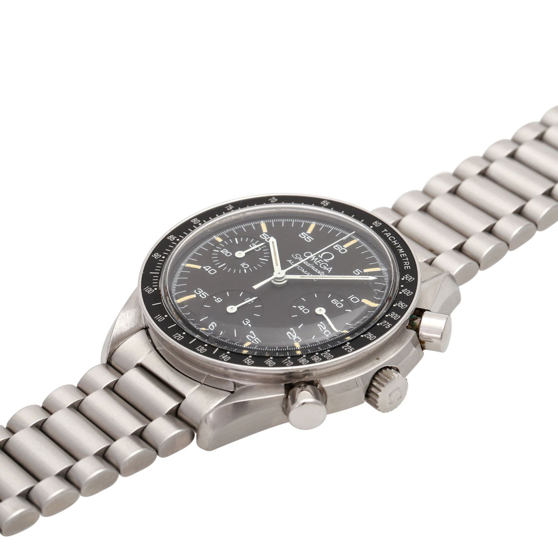 OMEGA Speedmaster Reduced, Ref. ST 175.0032. Edelstahl. Automatic-Werk, Cal. ETA 2890-2. Band-Ref. - Image 4 of 4