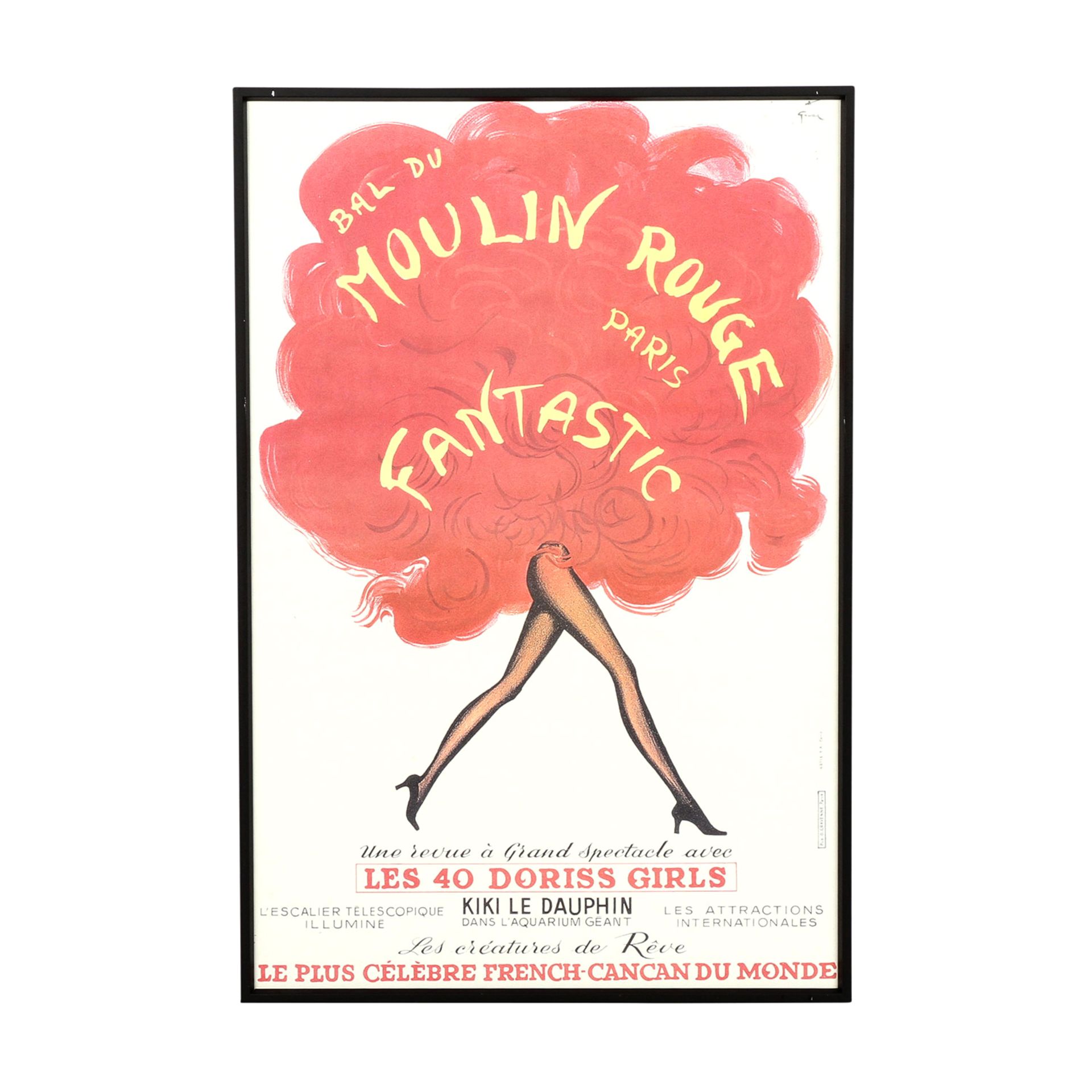 Plakat zur Show "BAL DU MOULIN ROUGE - FANTASTIC", Paris, 1970, Entwurf RENÉ GRUAU,Offset, Ed. G. - Image 2 of 5