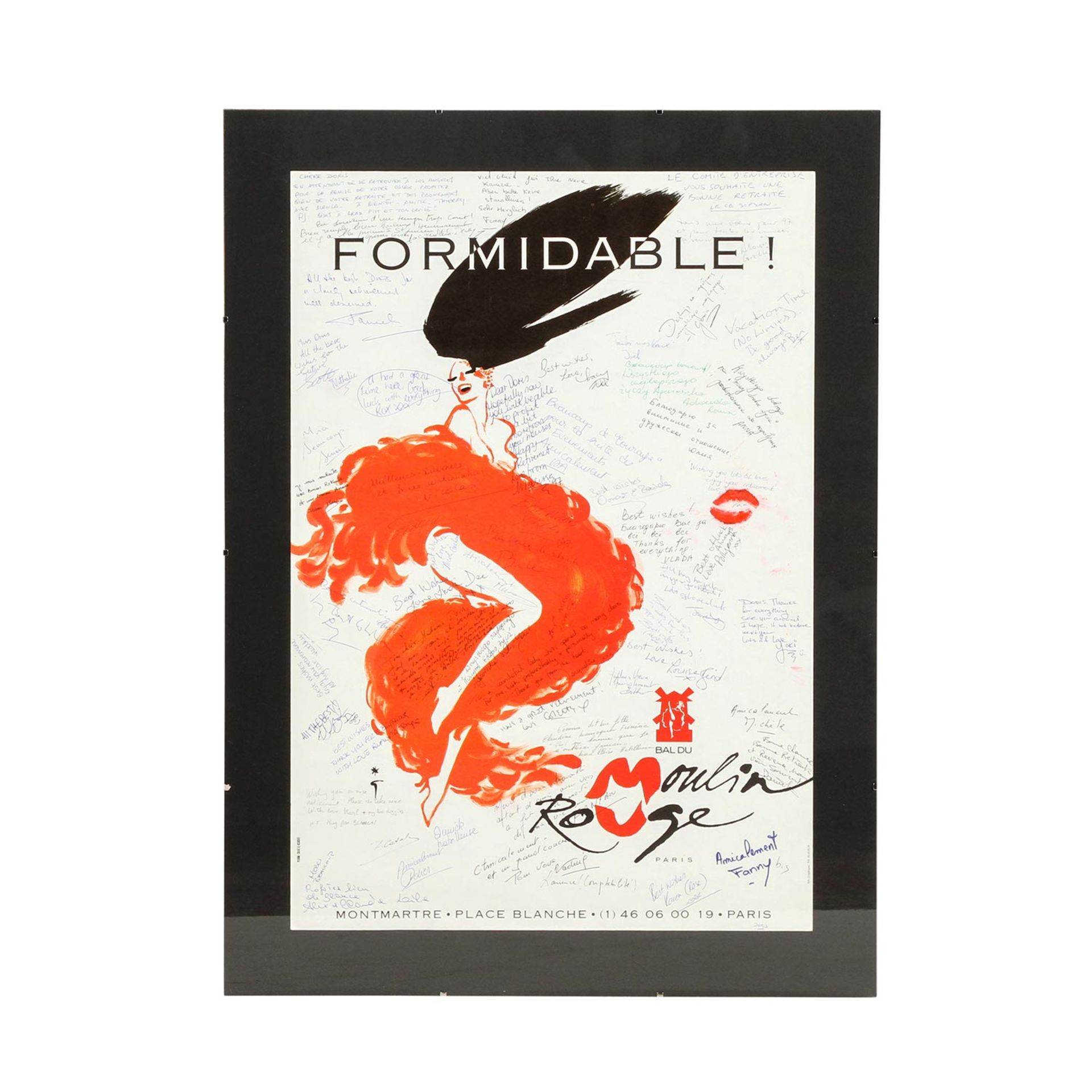 3 Plakate "FORMIDABLE" und "LES REVUES CÉLÈBRES", mit Widmungen der Tänzerinnen,1x Plakat " - Image 2 of 5