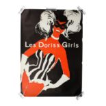 GRUAU, RENÈ, ATTR. (1909-2004), Werbeplakat "LES DORISS GIRLS",Ende 1950er Jahre,Serigraphie, u.