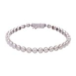 PELLEGRINO Monaco, Rivière-Armband mit 35 Brillantenzus. ca. 3,5 ct, WEISS - LGW (H-J) / VS - SI,