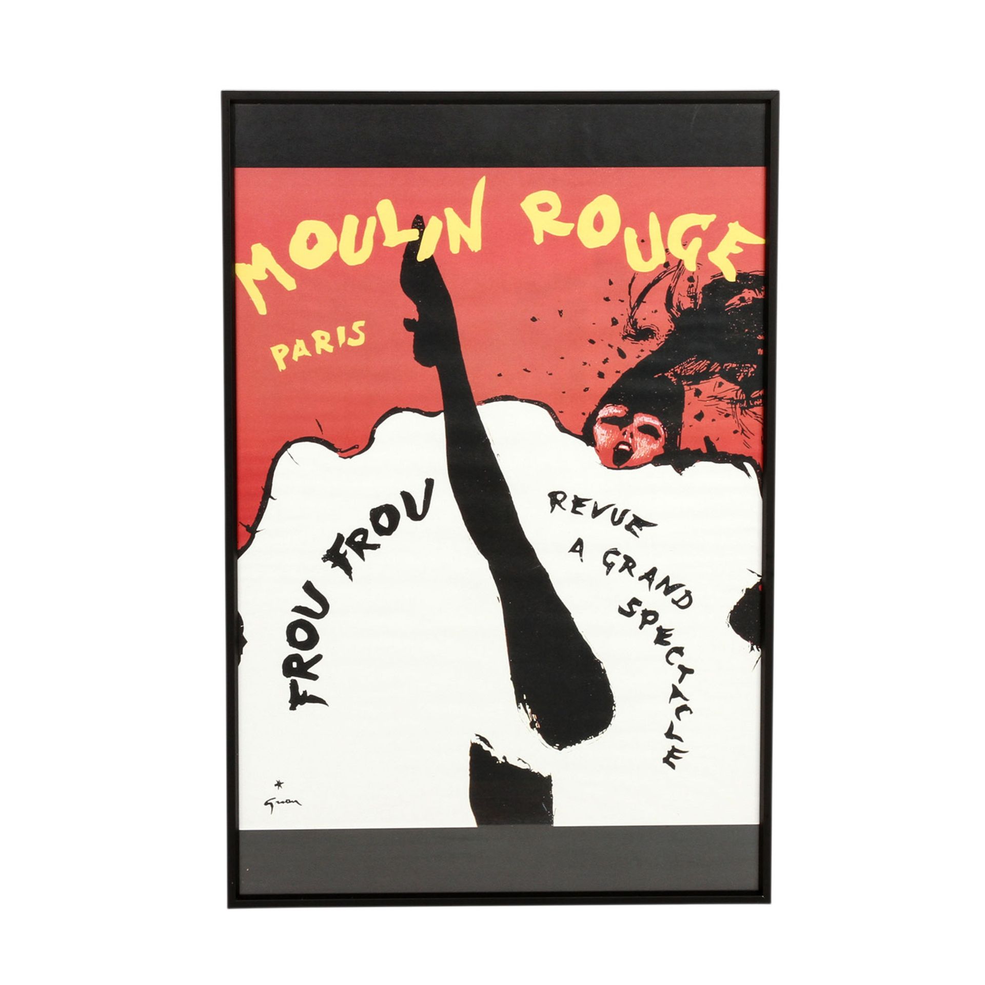 Plakat zur Show "FROU FROU Revue a grand Spectacle", Moulin Rouge, Paris 1960er Jahre,Entwurf René - Image 2 of 3