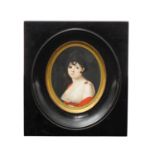 AUTISSIER, Louis Marie, ATTR./UMKREIS (L.M.A.: 1772-1830), "Pauline Bonaparte (?)",Halbportrait im