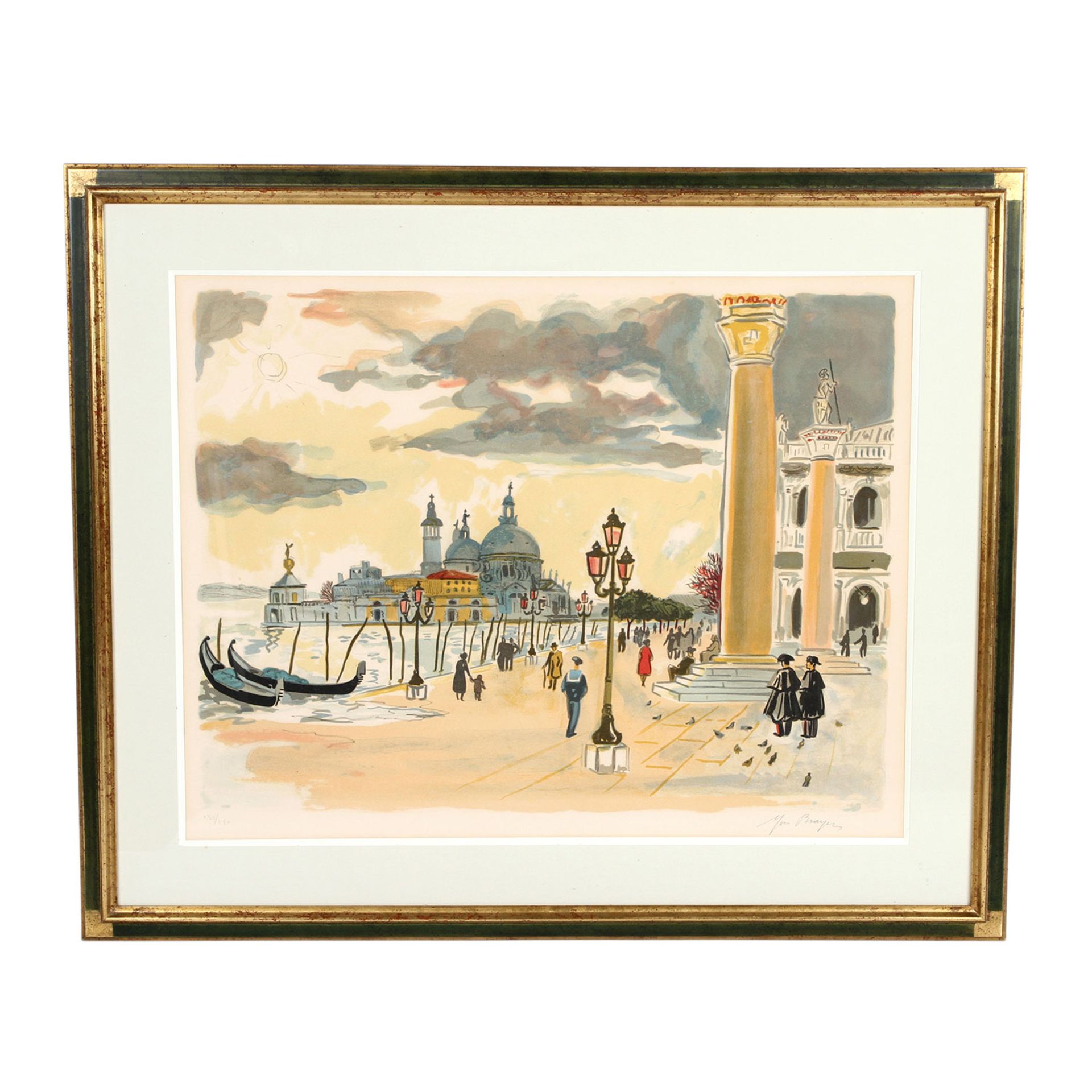 BRAYER, YVES (1907-1990, französischer Künstler), "Venedig",Blick vom Markusplatz auf Santa Maria - Image 2 of 5