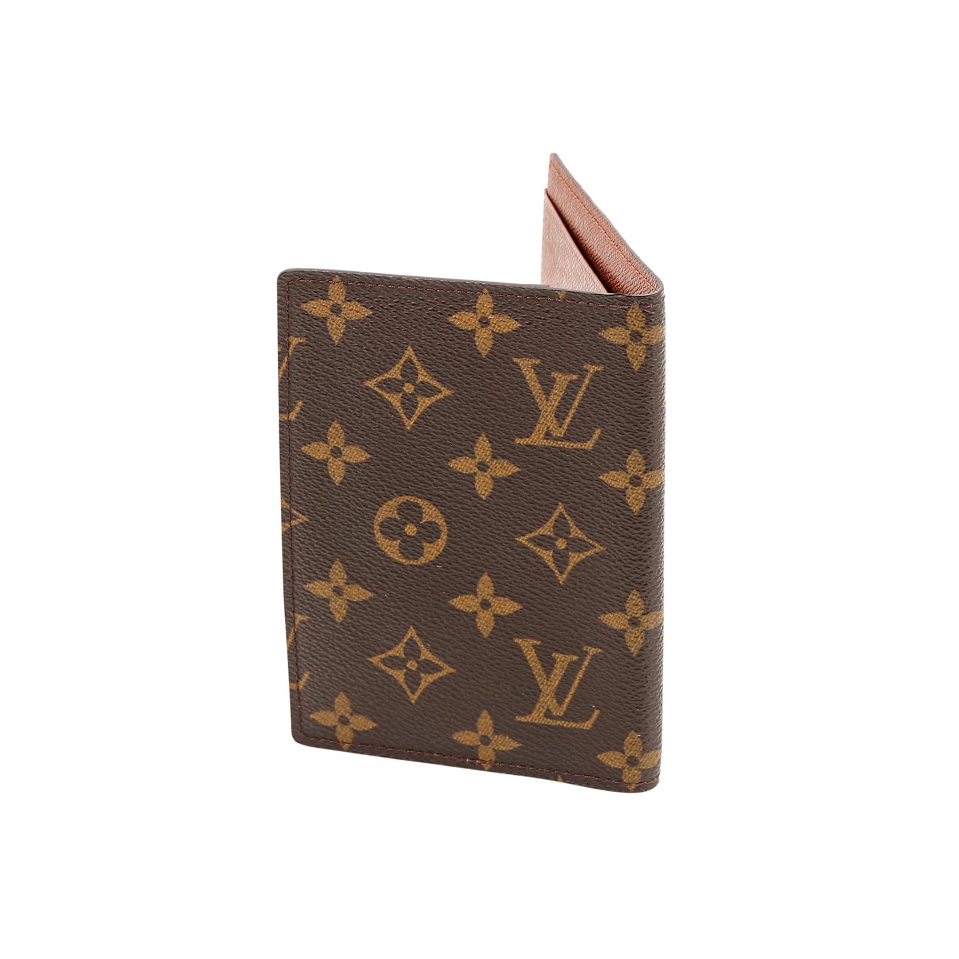 LOUIS VUITTON VINTAGE Reisepass Etui, Koll. 1999.NP. 225,-€. Monogram Canvas Serie. Klappbares - Image 4 of 5